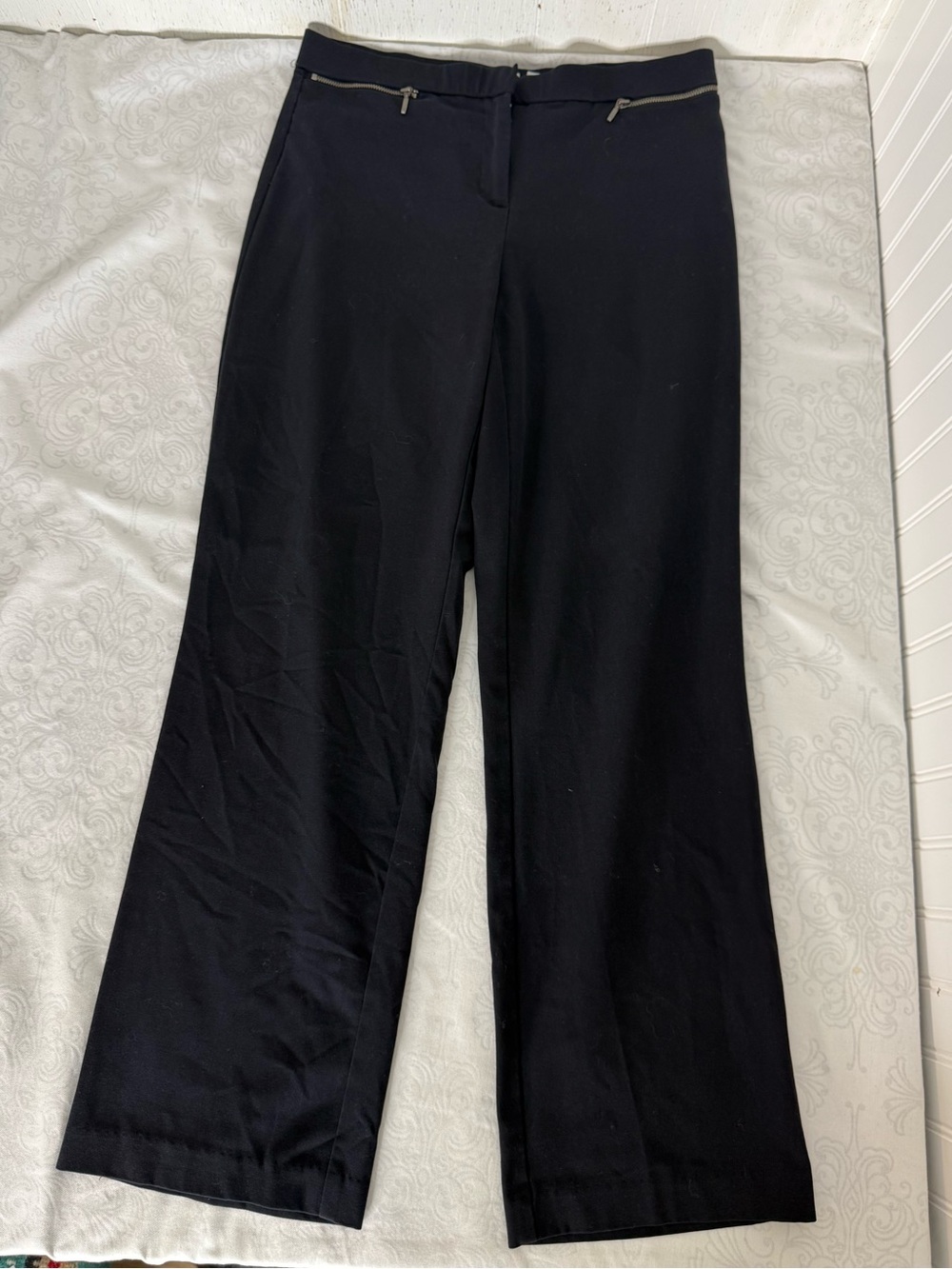 Sag Harbor Stretch Black Dress Pants With Zip Pockets Size 6P